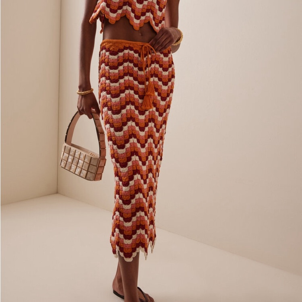 Escvdo Safi crochet midi skirt NWT
